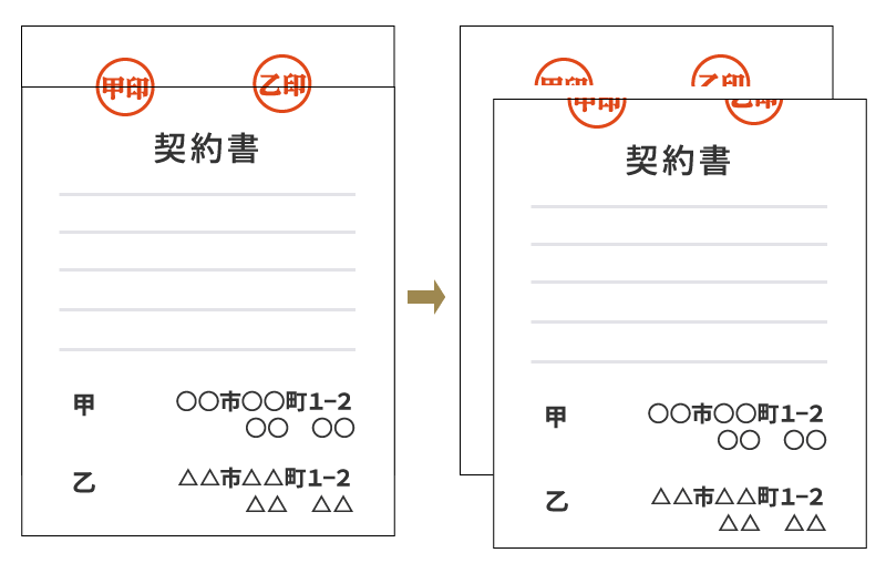 割印イラスト図